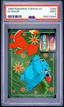 PSA 9 Ivysaur Japanese Topsun Vs No 002 Pokemon Charmeleon - Image 1