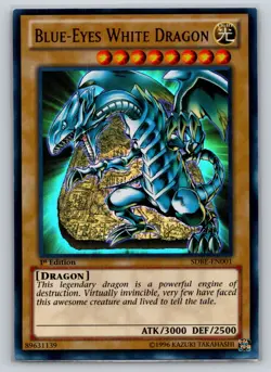 Blue-Eyes White Dragon 1st Edition Ultra Rare SDBE-EN001 LP - Image 1