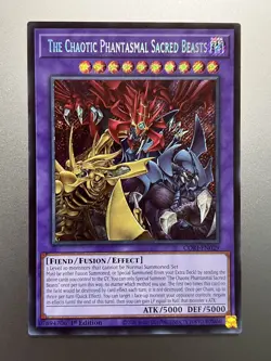 Yugioh - The Chaotic Phantasmal Sacred Beasts Secret Rare CORI-EN029, NM, 1st Ed - Image 1