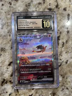 CGC 10 PRISTINE Charizard Ex 201/165 SPECIAL ART RARE Japanese Pokemon Card 022 - Image 1