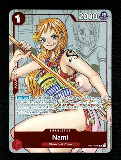 Damaged One Piece Card Game Nami OP01-016 25th Anniversary - Image 1