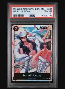 2026 ONE PIECE OP-14 EB04 #084 MS. ALL SUNDAY PSA 10 - Image 2