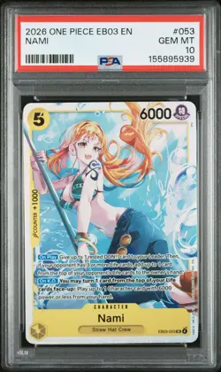 PSA 10 2026 ONE PIECE EB03 EXTRA BOOSTER HEROINES EDITION 053 NAMI - Image 1