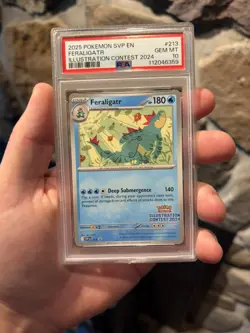 2025 POKEMON SVP EN-SV BLACK STAR PROMO #213 FERALIGATR PSA 10 - Image 1