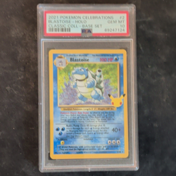Pokemon TCG 2021 Celebrations Classic Collection Blastoise 2/102 Holo PSA 10 - Image 1