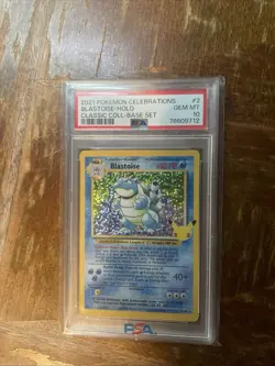 2021 POKEMON CELEBRATIONS CLASSIC COLLECTION #2 BLASTOISE-HOLO PSA 10 - Image 1
