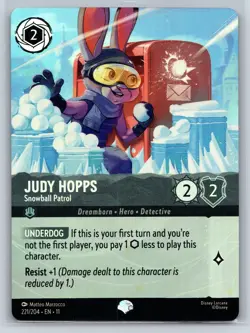 Disney Lorcana Judy Hopps - Snowball Patrol 221/204 Epic Holo NM - Image 1