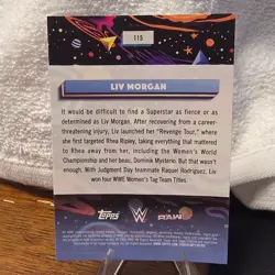 topps chrome wwe wrestling 2025 Liv Morgan RAW base set card #115 - Image 2