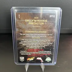 2026 SELECT NRL HEROES DALLY M ROOKIE OF THE YEAR PREDICTOR - DOLPHINS 179/230 - Image 2