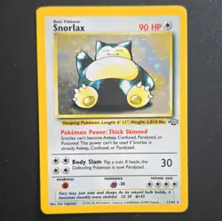 Wizards of the Coast Snorlax Jungle Holo Rare Basic 90 HP Pokemon TCG EN - Image 1