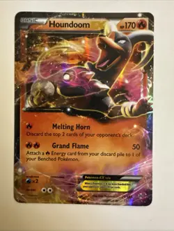 Pokemon Houndoom EX Ultra Rare Card 21/162 Breakthrough NM/LP Condition - Image 1