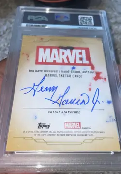 *1/1 Gold Foil Sketch Card* PSA NM 2025/2026 Topps Chrome Marvel CAPTAIN AMERICA - Image 2