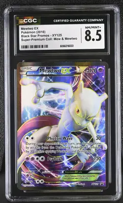 CGC 8.5 Mewtwo EX 2016 Black Star Promos XY125 Pokemon Card - Image 1