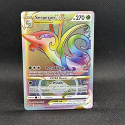 Pokemon TCG Serperior VSTAR Silver Tempest Secret Rare Card 196/195 - Image 1