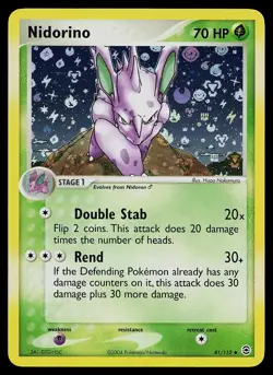Pokemon Card - Nidorino FireRed & LeafGreen 41/112 Reverse Holo Uncommon - Image 1