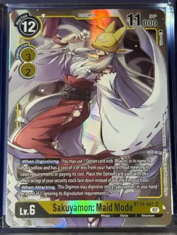 Sakuyamon: Maid Mode BT10-041 Digimon Card Game Super Rare Foil Near Mint NM - Image 1
