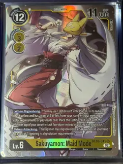 Sakuyamon: Maid Mode BT10-041 Digimon Card Game Super Rare Foil Near Mint NM - Image 3