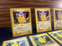 Vintage Pokemon Pikachu Lot Base Set Jungle WOTC 9 Cards 58/102 60/64 LP MP - Image 2