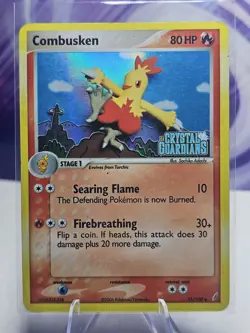Pokemon Card Crystal Guardians 31/100 Combusken Reverse Holo Stamped - Image 1