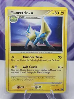 Pokemon TCG Majestic Dawn Manectric LV. 34 Common Card 40/100 HP - Image 1