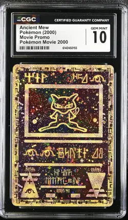 CGC 10 GEM MINT Ancient Mew Movie Promo Pokemon Movie 2000 Pokemon Card - Image 1