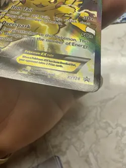 Pokemon Pikachu EX XY124 Black Star Promo 2016 Holo Card TCG - Image 4