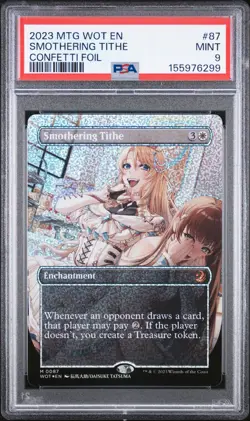 2023 MTG WILDS OF ELDRAINE: ENCHANTING TALES #87 SMOTHERING TITHE PSA 9 - Image 1