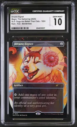 ARCANE SIGNET Secret Lair Foil Dogs are Better CGC 10 MTG [Nostalgium] - Image 1