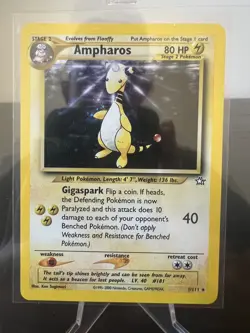 Pokemon TCG - Ampharos 1/111 Holo Rare - WOTC Neo Genesis Unlimited - VLP - Image 1