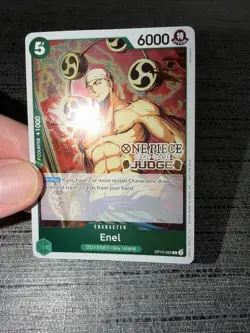 Carte One Piece Enel OP10-025 Promo Stamped JUDGE English - Image 3