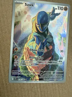 Pokemon TCG Sawk 130/086 White Flare Illustration English Full Art, Rare Card - Image 2