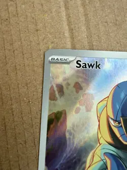 Pokemon TCG Sawk 130/086 White Flare Illustration English Full Art, Rare Card - Image 3