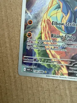 Pokemon TCG Sawk 130/086 White Flare Illustration English Full Art, Rare Card - Image 5
