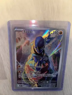 Pokemon Sawk TCG White Flare IR Illustration Rare Card 130/086 Mint Condition - Image 1