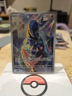 Pokemon TCG Sawk Illustration Rare Card White Flare, 130/086, S&V - Image 1