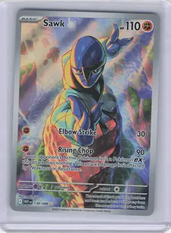 Pokemon TCG Sawk Illustration Rare Card White Flare, 130/086, S&V - Image 1