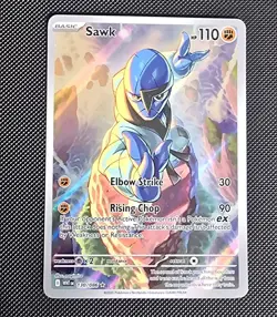 Pokemon TCG Sawk IR 130/086 - White Flare - Illustration Rare - NM - Image 1