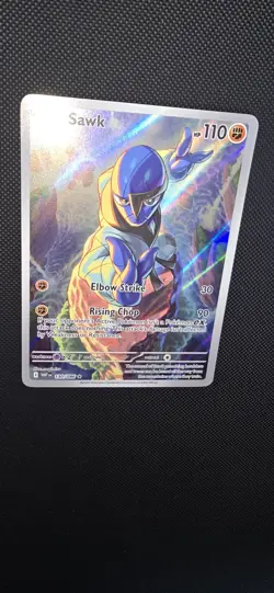 Pokemon TCG Sawk IR 130/086 - White Flare - Illustration Rare - NM - Image 3