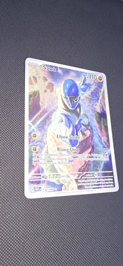 Pokemon TCG Sawk IR 130/086 - White Flare - Illustration Rare - NM - Image 4