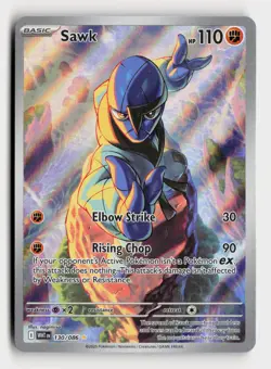 Sawk 130/086 IR WHT SV: White Flare Pokemon TCG Illustration Rare - Image 1