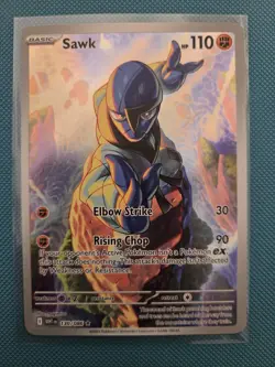 Pokemon TCG Sawk Illustration Rare Card White Flare, 130/086, S&V - Image 1