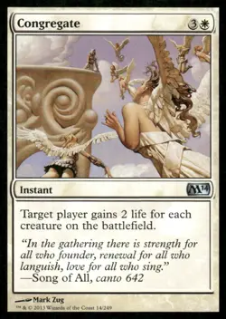 Congregate M14 MTG Magic the Gathering card - Image 1