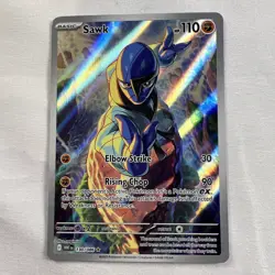 Pokemon TCG Sawk 130/086 Illustration Rare Scarlet and Violet : White Flare NM - Image 1