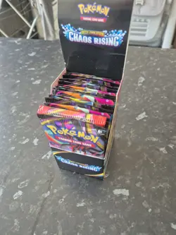 Pokemon TCG CHAOS RISING Half Booster Box Unsealed (18 Packs) New Sealed Packs - Image 1