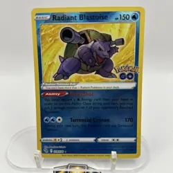 Pokemon TCG - Radiant Blastoise Holo Card Pokemon Go 018/078 NM - Image 2