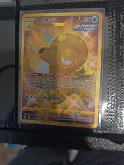 Pokemon Octillery Rapid Strike Battle Style NM Secret Rare Shiny Card 178/163 - Image 3