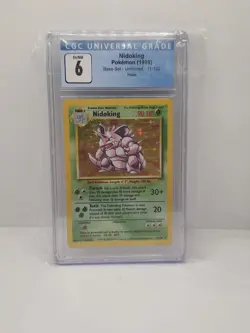 CGC 6 Ex/NM Nidoking Base Set 1999 Holo Pokemon Card 11/102 - Image 1