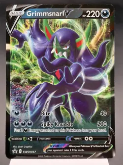 Grimmsnarl V SWSH057 - Ultra Rare - Sword & Shield Promo Pokemon Card NM - Image 1