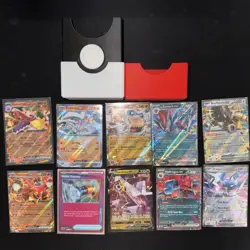 Lot of 10 Double Rare EX Poke'mon Cards Comes with Deck Box - Image 1