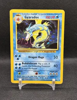 Gyarados 6/102 Holo Rare Base Set Pokemon Card 1999 - Image 1